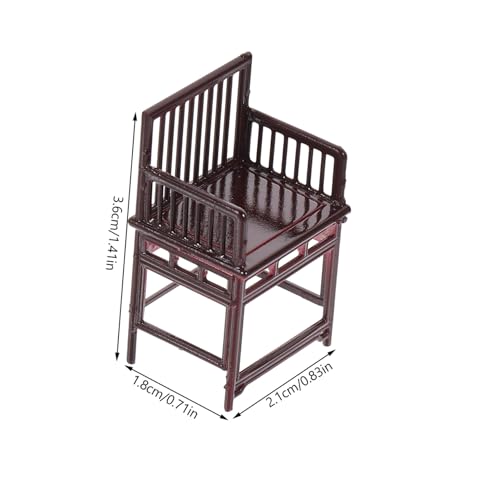 FELTECHELECTR 2 Stück Miniatur Stuhl Vintage Abs Puppenhaus Möbel Modell Elegante Mini Stühle für Puppenhaus Dekoration und Kreatives Basteln Geschenk Geeignet von FELTECHELECTR