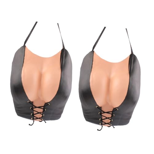 FELTECHELECTR 2 Stück Simulations Brustweste Teilig Eva Cosplay Kostüm Crossdressing Party Accessoire für Männer Karneval Hen Stag FELTECHELECTR 2 Stück Simulations Brustweste Teilig Eva Cosplay Kostüm Crossdressing Party Accessoire für Männer Karneval Hen Stag von FELTECHELECTR