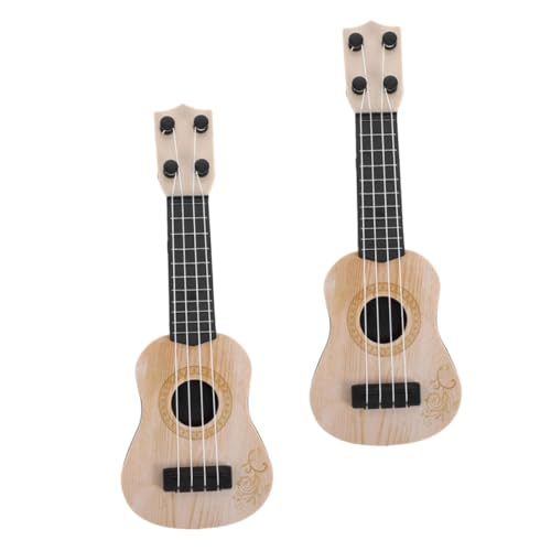 FELTECHELECTR 2-teilige Spielzeuggitarre: Mini-4-saitige Ukulele-Gitarre Für Kinder – Musikinstrumente Für Anfänger in Minigröße Für Kleinkinder, Ukulele, Entwicklungsförderndes Lernspielzeug von FELTECHELECTR