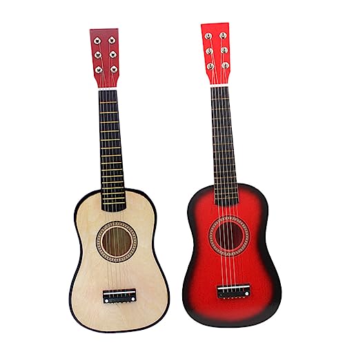 FELTECHELECTR 23 Folk-Gitarre kinderinstrumente Kinder musikinstrumente Kinder-Ukulele-Gitarre hawaiisch Mädchenspielzeug Mini-Spielzeug Anfänger Gitarre Akustikgitarre im Vintage-Stil hölzern von FELTECHELECTR