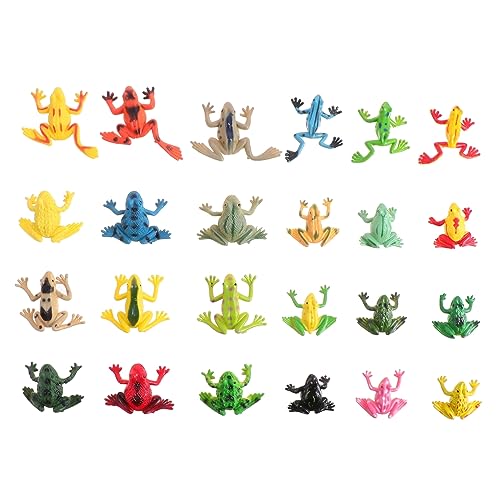 FELTECHELECTR 24 Stück Teiliges Froschmodelle Realistische Kleine Froschfiguren Bunte Froschskulpturen für Garten Deko Pool Party Zubehör FELTECHELECTR 24 Stück Teiliges Froschmodelle Realistische Kleine Froschfiguren Bunte Froschskulpturen für Garten Deko Pool Party Zubehör von FELTECHELECTR