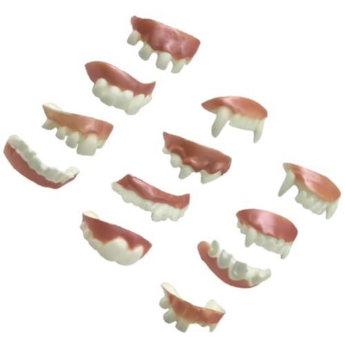 FELTECHELECTR 24St Halloween Party zahnprothese False Teeth genschenkideen Geschenkideen Vampirzähne partydeko Einschulung lustig Süssigkeit Zahnersatz Modell Spielzeug Weiß von FELTECHELECTR