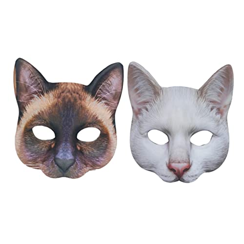 FELTECHELECTR Halloween Tier Set Weiß Unisex Festlich Für Karneval Party von FELTECHELECTR