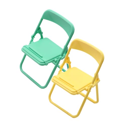 FELTECHELECTR 2St Puppenstubenstuhl Tischtelefonständer Faltbarer Stuhl-Telefonständer puppenstubenmöbel puppenhaus Einrichtung Schmücken Miniaturspielzeug Mini-Stuhl Miniatur-Stuhl-Requisite von FELTECHELECTR