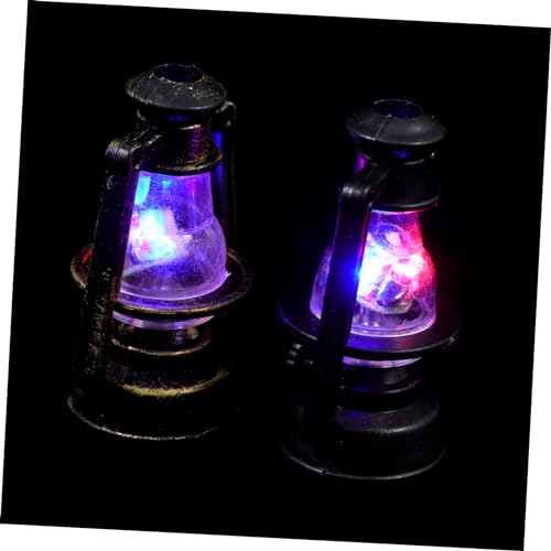 FELTECHELECTR 2Stücke Kerosinlampen Modell Retro LED Laternen für Puppenhaus Dekoration Stabil und Langlebig für und Partys von FELTECHELECTR