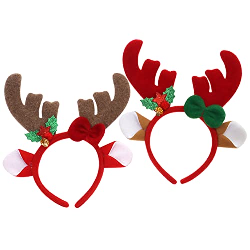 FELTECHELECTR Rentier Geweih Stirnband Set Weihnachten Haarband Weihnachten Kopfschmuck für Party Favors FELTECHELECTR Rentier Geweih Stirnband Set Weihnachten Haarband Weihnachten Kopfschmuck für Party Favors von FELTECHELECTR