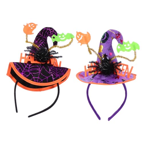 FELTECHELECTR 2St Spinne Hexenhut Stirnband haarschmuck Halloween Hexen Hut einstellen Requisiten Kind von FELTECHELECTR