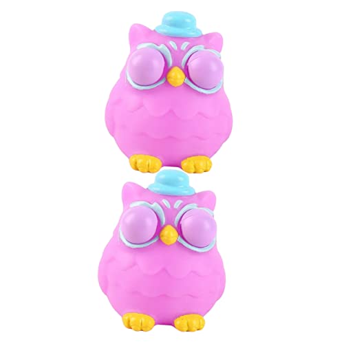FELTECHELECTR 2stücke Eule Quetschspielzeug Cartoon Sinnesspielzeug Zappelspielzeug Für Junge Mädchen Erwachsene Druckentlastungsspielzeug Elastische Stretchy Spielzeug von FELTECHELECTR