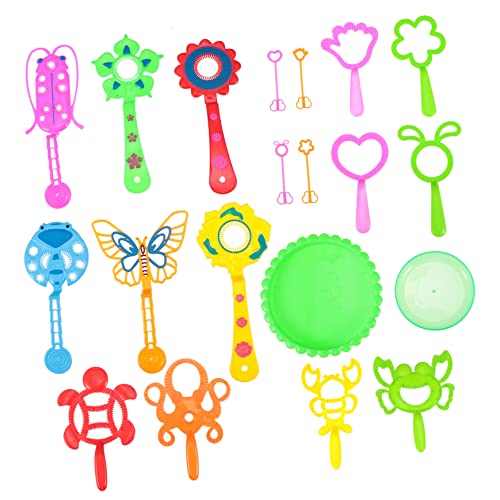 FELTECHELECTR 3 Sätze Buntes Seifenblasen Set Set mit Verschiedenen Formen für Erwachsene für Draußen Party und Sommeraktivitäten Erzeugt Mehrfarbige Seifenblasen Verschiedenen Zufällige Farbe von FELTECHELECTR