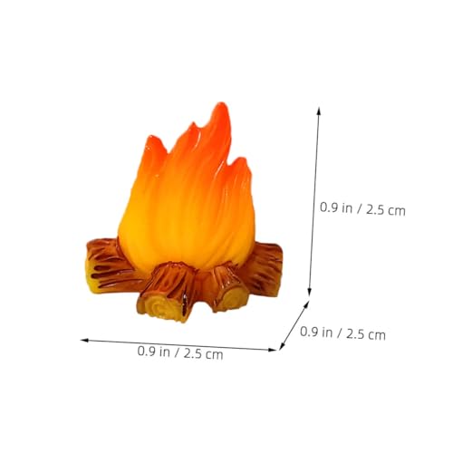 FELTECHELECTR 3 Stück Miniatur Modell Teiliges Micro Fake Fire Puppenhaus Deko Weihnachtslandschaft Landschaftsmodell Campfire Dekoration mit Realistischer Optik und Langlebiger Verarbeitung von FELTECHELECTR