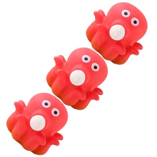 FELTECHELECTR 3 Stück Prise Musik für kinderspielzeug Taschenformat Spaß kalanchoe entzückende Spielzeuge in Oktopusform lustiges dehnbares rot von FELTECHELECTR