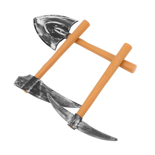 FELTECHELECTR 3pcs Zwerg Spitzhacke Set Schaufel Requisiten Halloween Kostüm Zubehör FELTECHELECTR 3pcs Zwerg Spitzhacke Set Schaufel Requisiten Halloween Kostüm Zubehör von FELTECHELECTR
