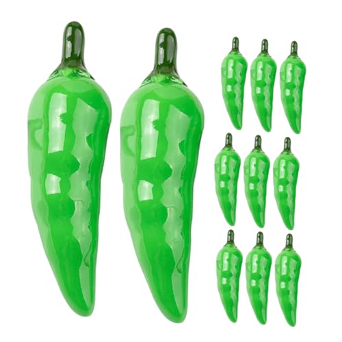 FELTECHELECTR 30 Stück simuliertes Gemüse künstliches Gemüsemodell Food-Fotografie-Requisite Lebensecht Simulation Schaufensterdekoration Mini-Chili simuliertes Chili falsches Chili Schaum Green FELTECHELECTR 30 Stück simuliertes Gemüse künstliches Gemüsemodell Food-Fotografie-Requisite Lebensecht Simulation Schaufensterdekoration Mini-Chili simuliertes Chili falsches Chili Schaum Green von FELTECHELECTR