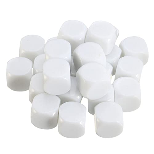 FELTECHELECTR Blankowürfel Würfelspiel 30 Stück 16 Mm Quadratische Blöcke Glänzende Seitenwürfel Für Würfel Und Blankospiel von FELTECHELECTR
