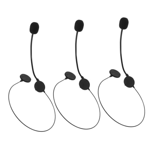 FELTECHELECTR 3St gefälschte Kopfhörer-Requisiten Cosplay-Mikrofon-Headset Sänger-Rollenspielspielzeug Tiara Spielzeuge Cosplay-Kopfbedeckung Spielzeug-Mikrofon-Headset Abschlussball vorgeben von FELTECHELECTR