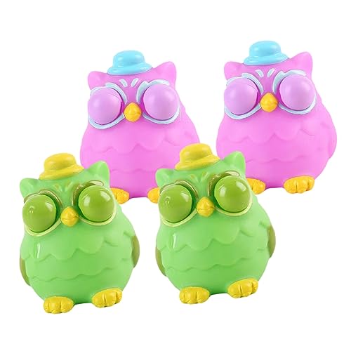 FELTECHELECTR 4 Stck. Pop-Eyed Eule für kinderspielzeug spielsachen für Toys Eulen-Squeeze- für Erwachsene Eulen-Squeeze- zur Druckentlastung von FELTECHELECTR