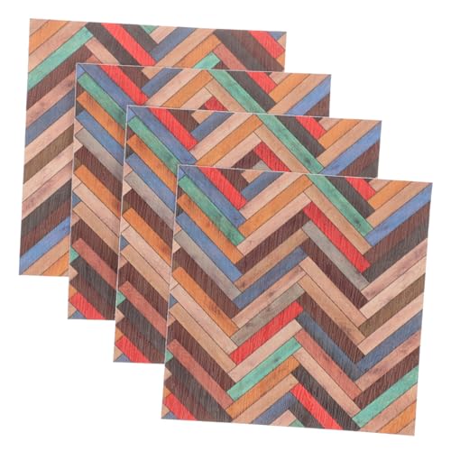 FELTECHELECTR Mini Boden Papier Aufkleber 4 Stücke Puppe Bodenbelag Klebstoff Holzmaserung Design FELTECHELECTR Mini Boden Papier Aufkleber 4 Stücke Puppe Bodenbelag Klebstoff Holzmaserung Design von FELTECHELECTR