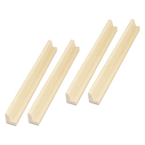 FELTECHELECTR 4er Set Domino Ständer Große Holzbuchstaben Basis Vielseitige DIY Domino Halterung Ideal Für Kreative Displays Und Spiele Stabil Und Langlebig von FELTECHELECTR