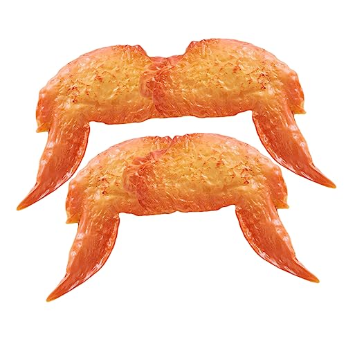FELTECHELECTR 4 Stück Teiliges Realistisches Hähnchenflügel Modell Detailgetreue Geröstete Hähnchenflügel Deko Langlebiges Food Showcase Prop für Restaurant und Heimdeko FELTECHELECTR 4 Stück Teiliges Realistisches Hähnchenflügel Modell Detailgetreue Geröstete Hähnchenflügel Deko Langlebiges Food Showcase Prop für Restaurant und Heimdeko von FELTECHELECTR