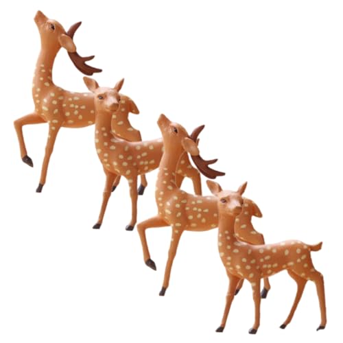 FELTECHELECTR Entzückende Miniatur-hirschstatue Aus PVC-Material Gartenlandschaft Für Und von FELTECHELECTR