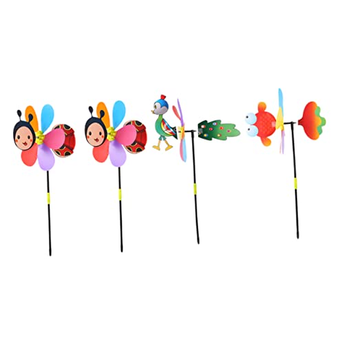 FELTECHELECTR Windmühle Spielzeug Set Kinder Spielzeug 4 Stücke Windrad Spielzeug Wind Windmühle Decor von FELTECHELECTR
