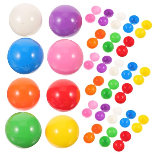 FELTECHELECTR 40Stücke Mini Lotteriekugeln zu Öffnende Kunststoffbälle für Spiele für Tombola Party und Verlosungen für Süßigkeiten oder Notizen Leicht von FELTECHELECTR