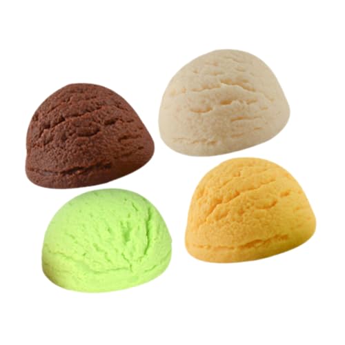 FELTECHELECTR 4Stücke Eiscreme Kugeln Realistische Simulation von Gefälschten Desserts für Dekoration und Foto Requisiten Sicher und Einfach zu Präsentieren Jedem von FELTECHELECTR