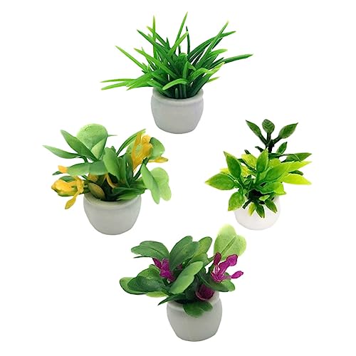 FELTECHELECTR 4Stücke Pflanzenmodell für Puppenhaus Dekoration Realistische Bonsai Topfpflanzen für Miniaturgärten und Kreative Projekte FELTECHELECTR 4Stücke Pflanzenmodell für Puppenhaus Dekoration Realistische Bonsai Topfpflanzen für Miniaturgärten und Kreative Projekte von FELTECHELECTR