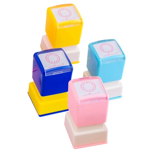FELTECHELECTR 4Stücke Teiliges Lernstempel für Zeitstamper mit Uhr Design Selbstfärbend Bildungsspielzeug für Lehrer und Kreative Aktivitäten und Unterrichtshilfen FELTECHELECTR 4Stücke Teiliges Lernstempel für Zeitstamper mit Uhr Design Selbstfärbend Bildungsspielzeug für Lehrer und Kreative Aktivitäten und Unterrichtshilfen von FELTECHELECTR