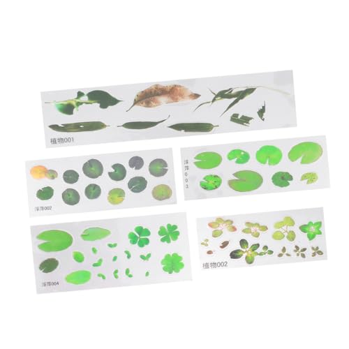 FELTECHELECTR Epoxidharz-Aufkleber-Set 5 Stück 3D-pflanzenmaterial Aufkleber Wasserlinsen-Design Zum Basteln FELTECHELECTR Epoxidharz-Aufkleber-Set 5 Stück 3D-pflanzenmaterial Aufkleber Wasserlinsen-Design Zum Basteln von FELTECHELECTR