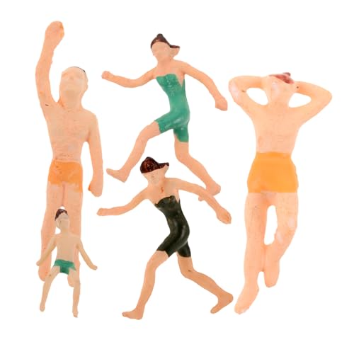 FELTECHELECTR 5 Stück Miniatur - strandmenschen, Mini - schwimmfiguren, Parkfiguren, Modelleisenbahn, Landschaftscharakter, Modell, Puppenhaus, Menschen, Winzige Dorfbewohner, Displays FELTECHELECTR 5 Stück Miniatur - strandmenschen, Mini - schwimmfiguren, Parkfiguren, Modelleisenbahn, Landschaftscharakter, Modell, Puppenhaus, Menschen, Winzige Dorfbewohner, Displays von FELTECHELECTR