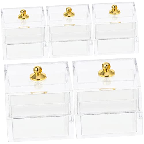 FELTECHELECTR Mini-hausbedarf 5 Stück Miniatur-aufbewahrungskoffer Mini-Box-Modelle Spielhaus Spielzeug-Ornamente von FELTECHELECTR