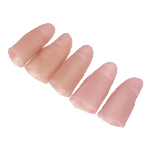 FELTECHELECTR 5Stücke Simulation Fingerspielzeug Fingermodellierung Requisite für Tricks und Spiele Realistische Gefälschte Finger Hautfarbe und Sicher von FELTECHELECTR