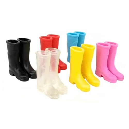 FELTECHELECTR Miniatur-Regenstiefel-Modell-Set 6 Paar Landschafts-Requisiten Miniatur-Regenschuhe Für Die Mini- -Dekoration Maßstab 1:12 von FELTECHELECTR