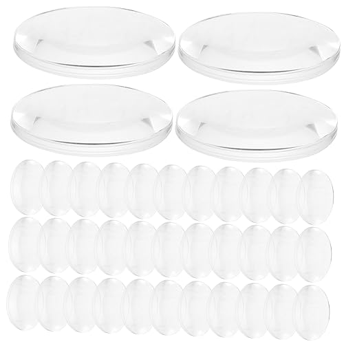 FELTECHELECTR 60Stücke Teiliges Transparente Konvexe Linsen Acryloptische Linsen für Physikunterricht DIY Projekte für Optische Experimente Lichtreflexion von FELTECHELECTR
