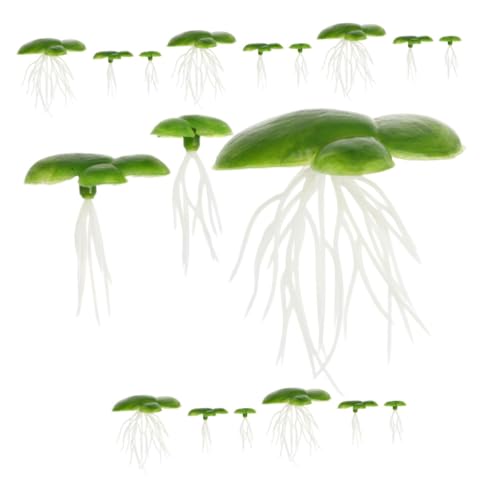 FELTECHELECTR Natürliches Aquarium- 6er-Pack Simulation Schwimmender Wasserlinsen Künstliche Pflanzen Für Aquarium Und Teich von FELTECHELECTR