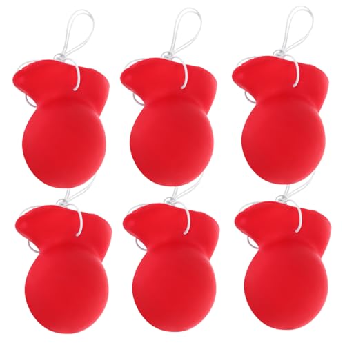 FELTECHELECTR Clown-nasen Aus Gummi Für Erwachsene 6-teiliges Set Rotes Gummiband Für Halloween-karnevalsparty FELTECHELECTR Clown-nasen Aus Gummi Für Erwachsene 6-teiliges Set Rotes Gummiband Für Halloween-karnevalsparty von FELTECHELECTR