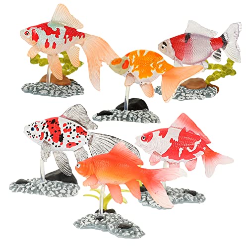 FELTECHELECTR 6Stücke Fischfiguren für Dekorative Dekorationen Modelle mit Sockel Kinderspielzeug und Kreative Wohndekoration für Kinderzimmer FELTECHELECTR 6Stücke Fischfiguren für Dekorative Dekorationen Modelle mit Sockel Kinderspielzeug und Kreative Wohndekoration für Kinderzimmer von FELTECHELECTR