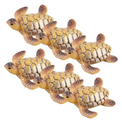 FELTECHELECTR 6pcs Harzschildkrötenstatuen Miniaturschildkröte Schmücken Gartenlandschaftsgestaltung Schildkrötendekoration FELTECHELECTR 6pcs Harzschildkrötenstatuen Miniaturschildkröte Schmücken Gartenlandschaftsgestaltung Schildkrötendekoration von FELTECHELECTR