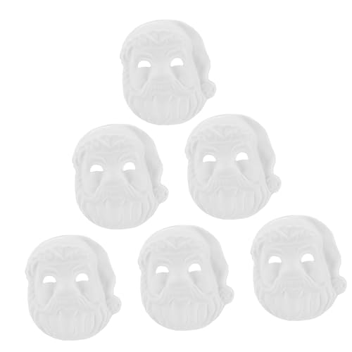 FELTECHELECTR 6 Stück Weihnachtsmann-masken Unfertige Papierbastelarbeiten Für Partydekorationen FELTECHELECTR 6 Stück Weihnachtsmann-masken Unfertige Papierbastelarbeiten Für Partydekorationen von FELTECHELECTR