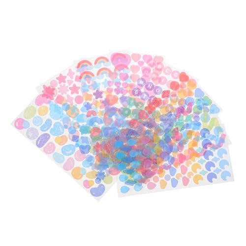 FELTECHELECTR -dauerhafte PVC-Aufkleber Für Scrapbook Und Journal 8 Blätter Mit Aufklebern Für Handkonten Einfache Anwendung von FELTECHELECTR