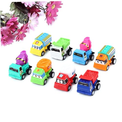 FELTECHELECTR 8er Set Mini Spielzeugautos Zum Zurückziehen Kombinationsspielzeug Für Lernspielzeug Mit Verschiedenen Mustern Ideale Für Jungen Und ädchen von FELTECHELECTR