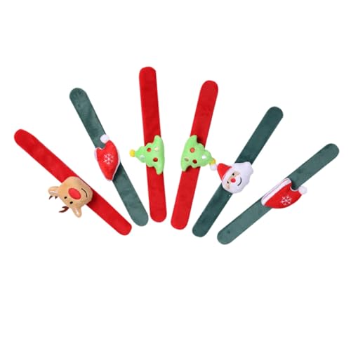 FELTECHELECTR 8St Weihnachts-Slap-Armbänder armbänder für kinder die weihnachtshütte orgie Spielzeug für die Weihnachtsfeier Urlaubsparty-Armband Weihnachtsschnapparmbänder Erwachsener schmücken von FELTECHELECTR