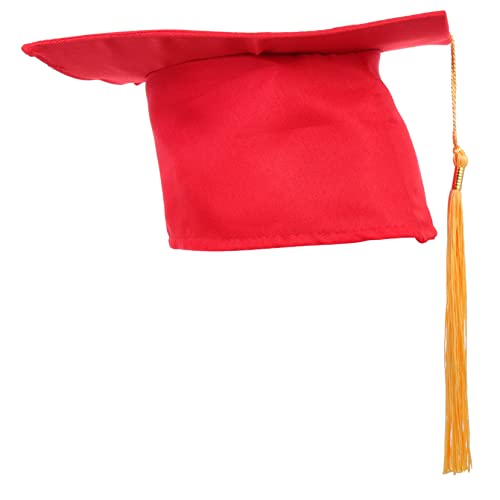 FELTECHELECTR Graduierungskappe Plakette rot Bastelhut für Erwachsene lustiges Party-Foto-Accessoire FELTECHELECTR Graduierungskappe Plakette rot Bastelhut für Erwachsene lustiges Party-Foto-Accessoire von FELTECHELECTR