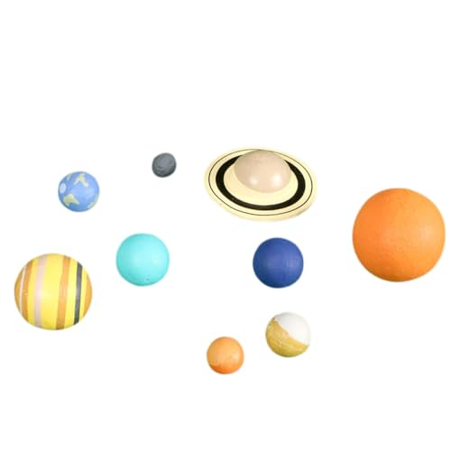 FELTECHELECTR Acht-Planeten-Modell Kinderspielzeug Projektorspielzeug Für Kinder Galaxie Kugeln Geographie Lehrmittel Lernspielzeug Chakra Planet-Modell-Spielzeug Schmücken 3D Scheinen Plastik von FELTECHELECTR