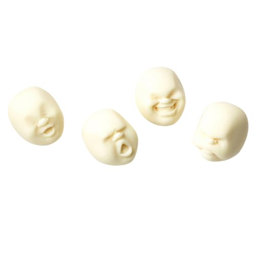 FELTECHELECTR Anti-Stress-Ball Gesicht elastisch Weihnachts-Mochi Parodie Mini Stress abbau dekompression Hausdekoration fazien bälle House Decoration Tiere klein Gummiband Entlüftungskugel Weiß von FELTECHELECTR