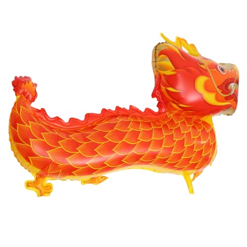 FELTECHELECTR Drachenballon aus Aluminiumfolie Rote Drachenballons für Chinesische Neujahr Langlebige Partydekoration für Mondneujahrsfeiern und Kulturelle Anlässe Design von FELTECHELECTR