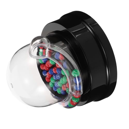 FELTECHELECTR Elektrische Lotteriemaschine Mini Bingo Maschine mit Kugeln Transparenter Kunststoff Langlebig Einfach zu Bedienen Partyspiel für Familie und Freunde Fairer von FELTECHELECTR