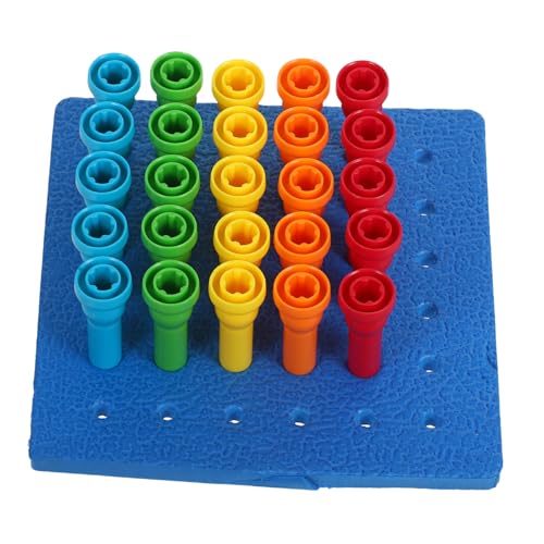 FELTECHELECTR Frühförderung Steckspiel Teiliges Pilz Steckbrett Bunte Stecker Feinmotorik für Kleinkinder Lernspielzeug Spielerisch Motorische Entwicklung von FELTECHELECTR