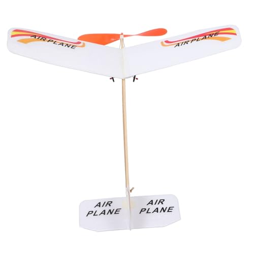 FELTECHELECTR Gummiband Flugzeug DIY Flugzeugmodell Bausatz Kleines Indoor Outdoor Fluggerät Rotes Gummimotor Flugzeug für Schüler Lernspielzeug von FELTECHELECTR